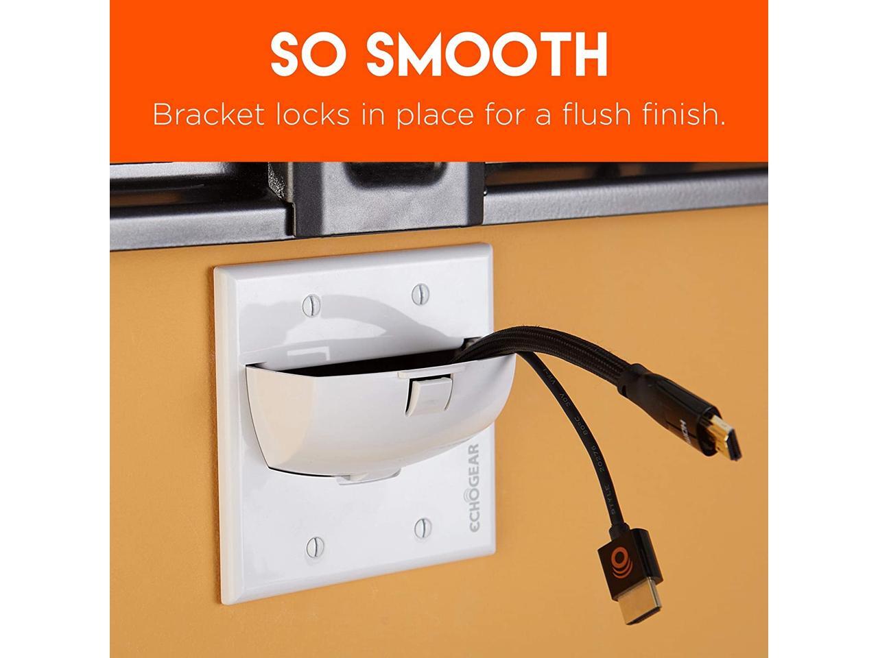Echogear in Wall Cable Hider for Wall Mount TV Dual Gang Pass Through