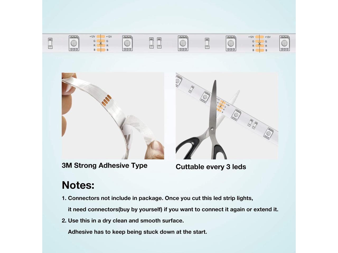 Daybetter SMD 5050 App Control Bluetooth Led Strip Lights- 50ft - Newegg.com