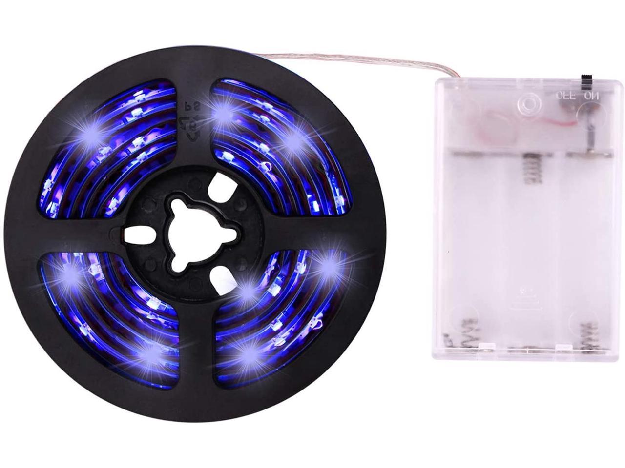 purple led strip lights battery powered