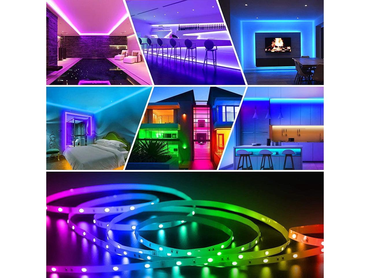 LED Strip Lights 65.6ft Ultra Long Bluetooth RGB Strip Light With APP ...