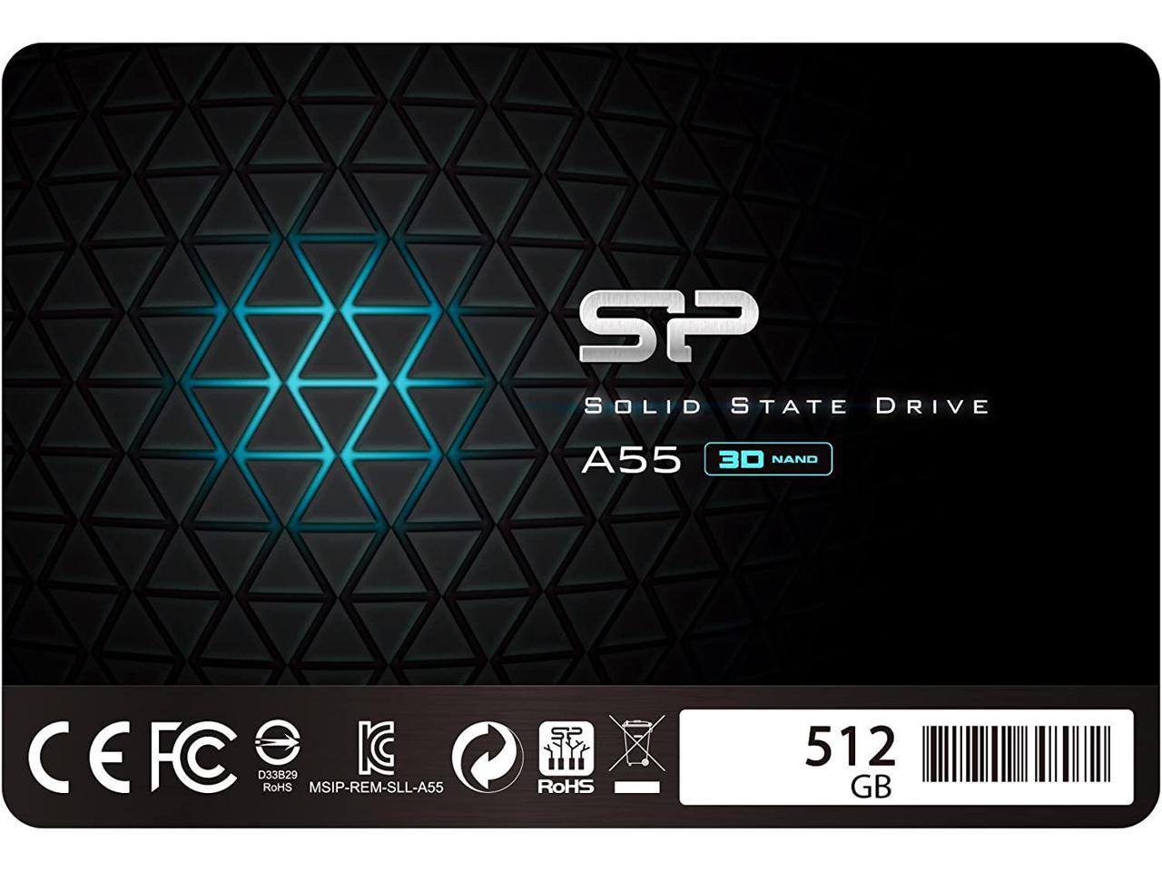 宅配 SP 512GB SSD 3D NAND A55 SLC Cache Performance Boost SATA III 2.5