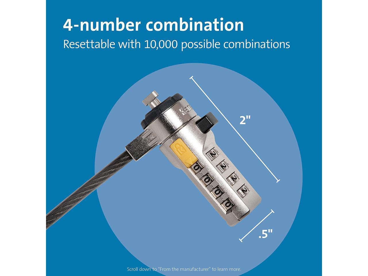Kensington Combination Cable Lock for Laptops and Other Devices