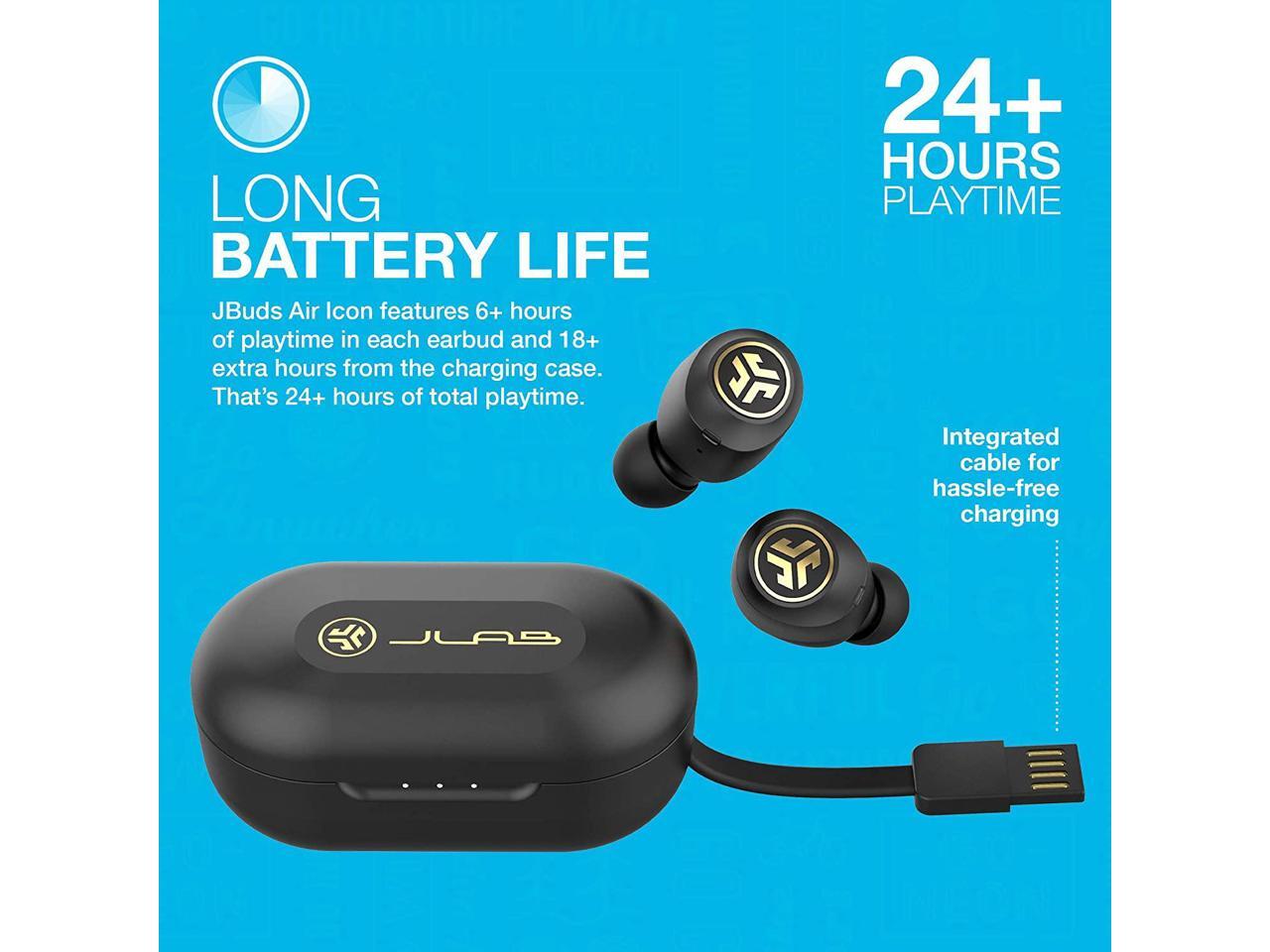 JLab Audio JBuds Air Icon True Wireless Signature Bluetooth Earbuds