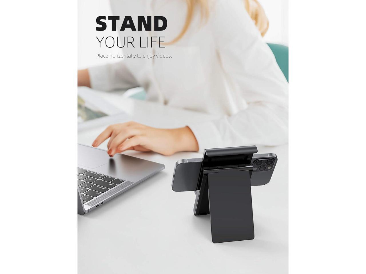 Lamicall Adjustable Cell Phone Stand Foldable Portable Holder Cradle