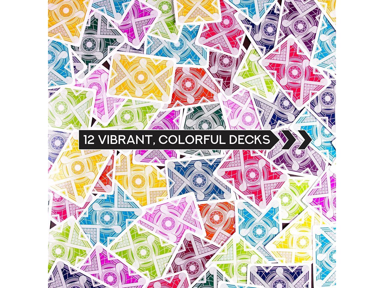 Brybelly Nertz: The Fast Frenzied Fun Card Game - 12 Decks of Playing Cards  in 12 Vibrant Colors Bulk Set of Poker Wide-Size/Regular Index  Plastic-Coated Cards - Newegg.com