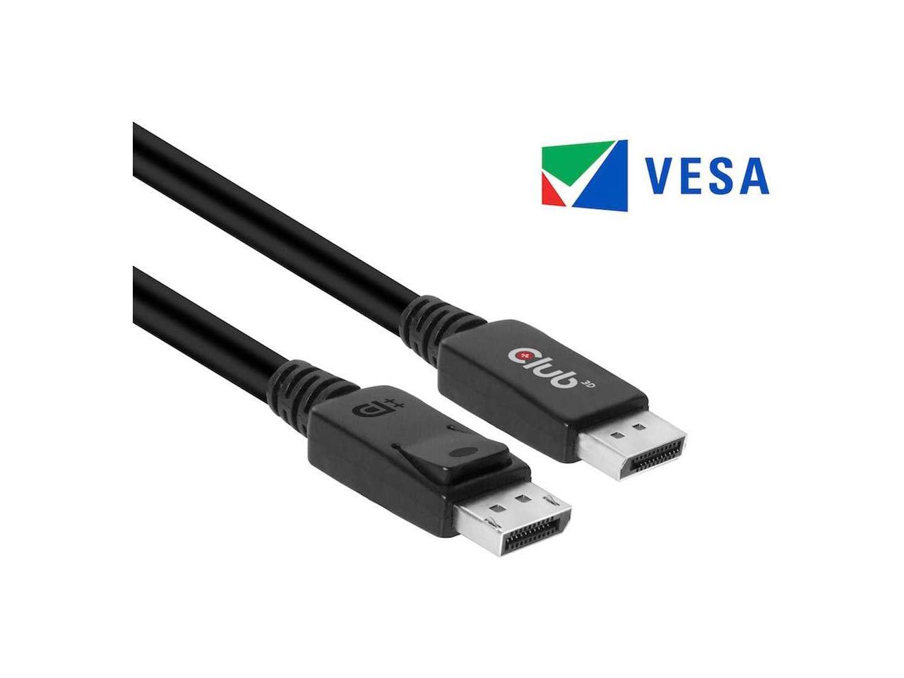 Club3D CAC-2067 DisplayPort to DisplayPort 1.4/Hbr3/ HDR Support Cable DP 1.4 8K 60Hz 1 Meter/3.28 Feet Black Vesa Certified 