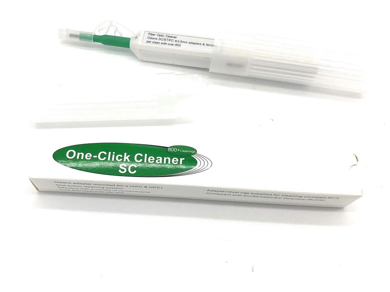 FiberShack 800+ Use One Click Fiber Cleaner Fiber Optic Cleaner Pen FC, SC/APC, ST, SC Site Proven SC Fiber Cleaner 