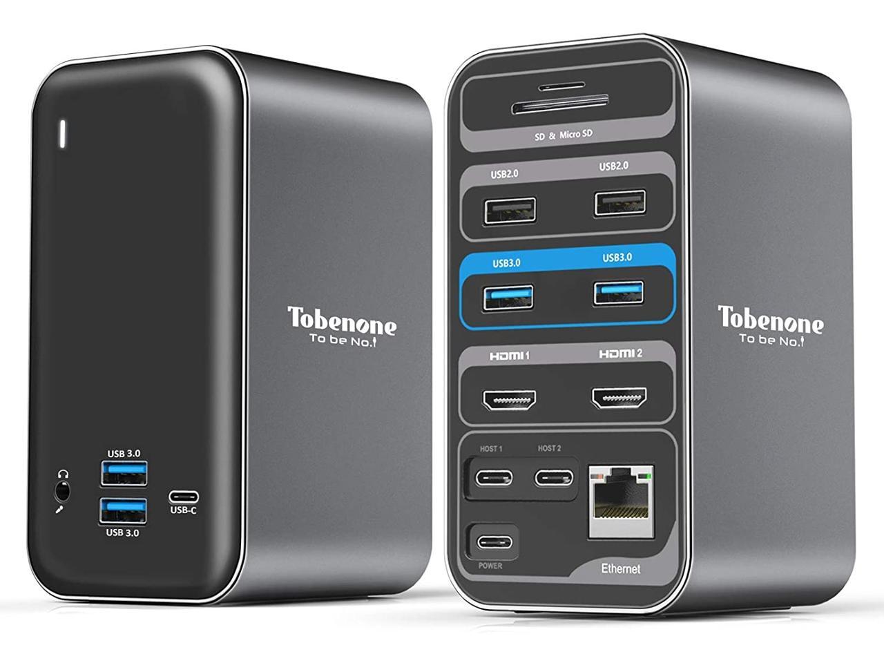 USB C Docking Station Dual Monitor for MacBook Pro, 15 in 1 USB C