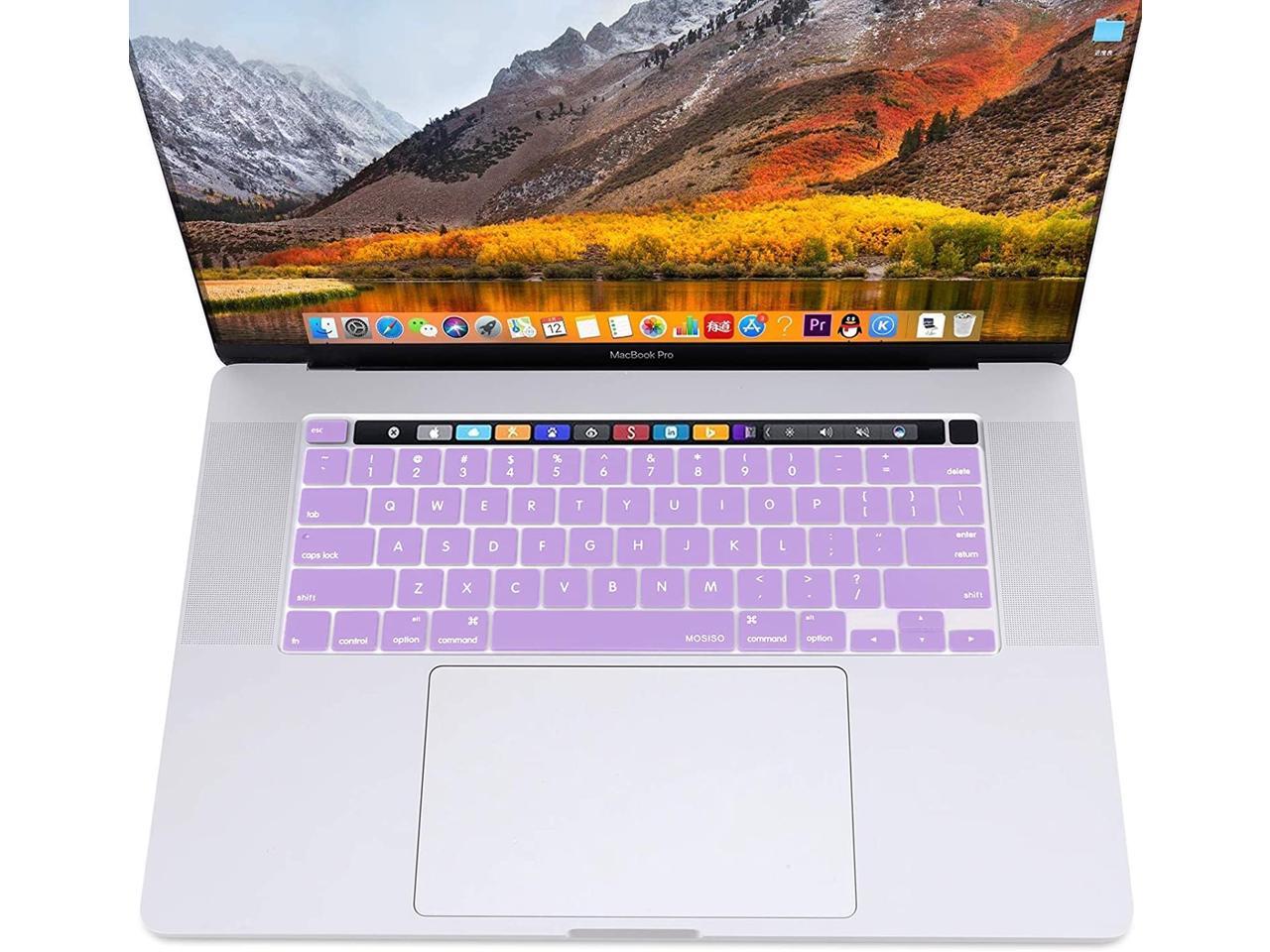 Light Purple MOSISO Keyboard Cover Compatible with 2020 MacBook Pro 13 inch A2338 M1 A2289 A2251 & 2019 MacBook Pro 16 inch A2141 with Touch ID & Retina Display Protective Silicone Skin 