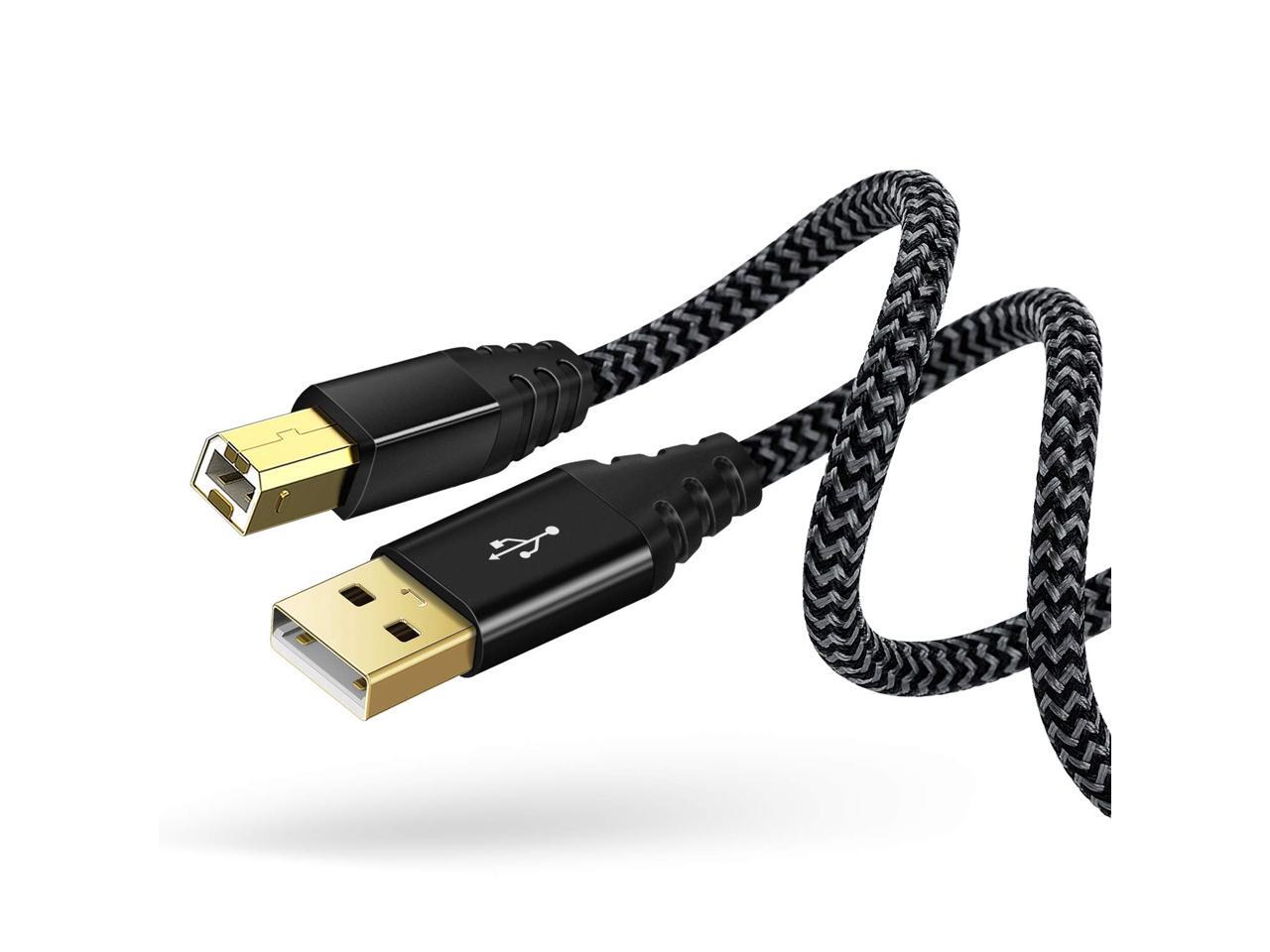 2 Pack 15FT 15FEET USB 2.0 A TO B HIGH SPEED PRINTER SCANNER CABLE CORD White 