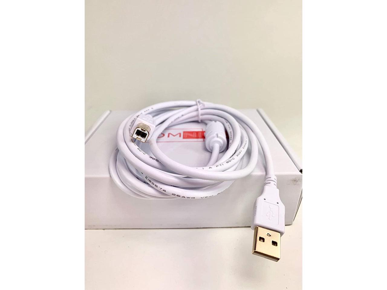 OMNIHIL 8FT-White High Speed USB 2.0 Cable Compatible with Brother MFC-7440N