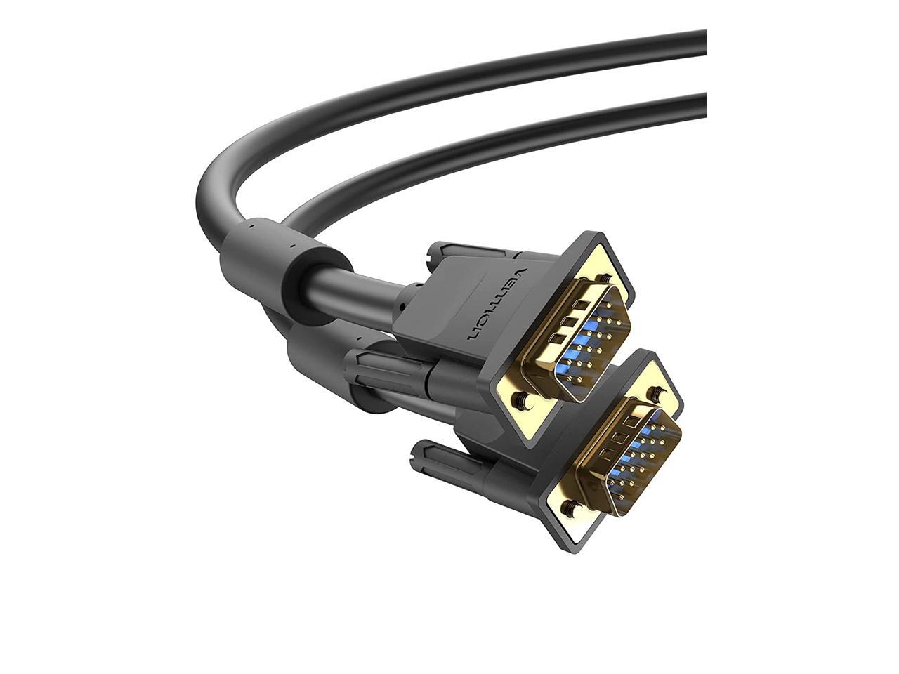 VENTION VGA Cable HDTVs Displays Male to Male VGA Cable Gold Plated Compatible with Projectors 1.5m VGA SVGA Computer Monitor Cable with Ferrite Cores