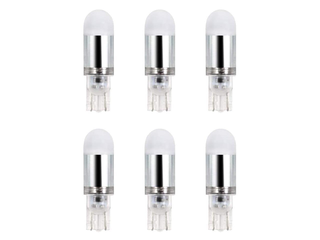 Makergroup T5 T10 Wedge Base LED Light Bulbs 12VAC/DC 2Watt Warm White 2700K-3000K for Outdoor Landscape Lighting Deck Stair Step Path Lights and Automotive RV Travel Tailer Lights 6-Pack 