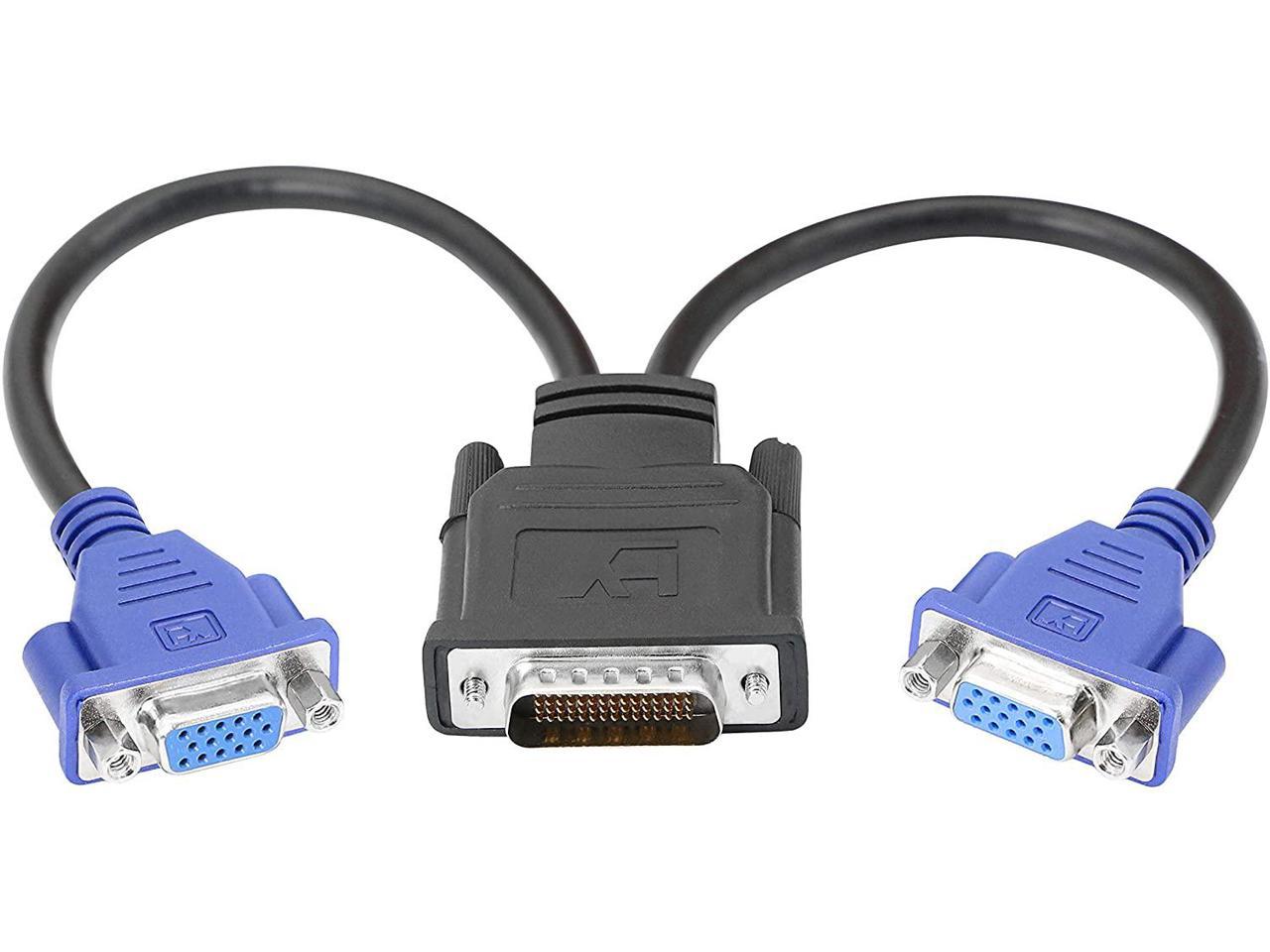 EpicDealz DMS-59 Pin Male to Dual VGA Female Y Splitter Video Card Adapter Cable 