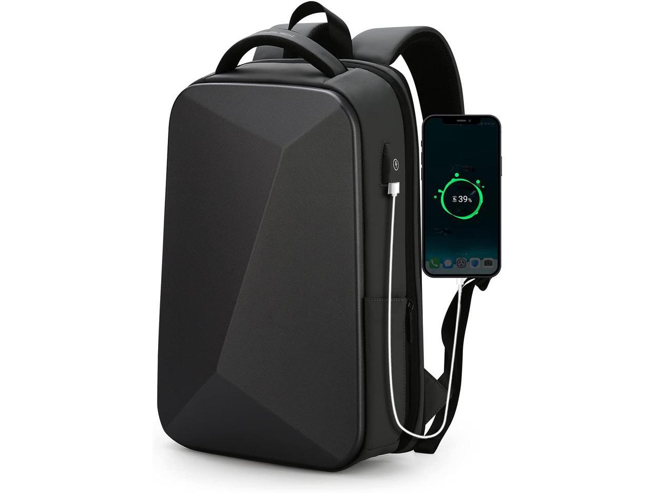 Hard Shell Laptop Backpack 15.6 Inch for Men Expandable Business