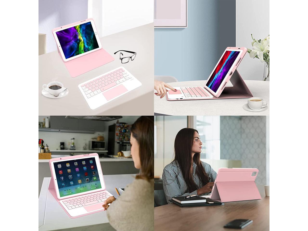 7th Generation Luonih Touchpad Keyboard Case for iPad 9th 8th 2021/2020/2019 10.2 Inch,Detachable Wireless Keyboard,Smart Protective Cover for iPad Air 3rd Gen 2019/iPad Pro 10.5