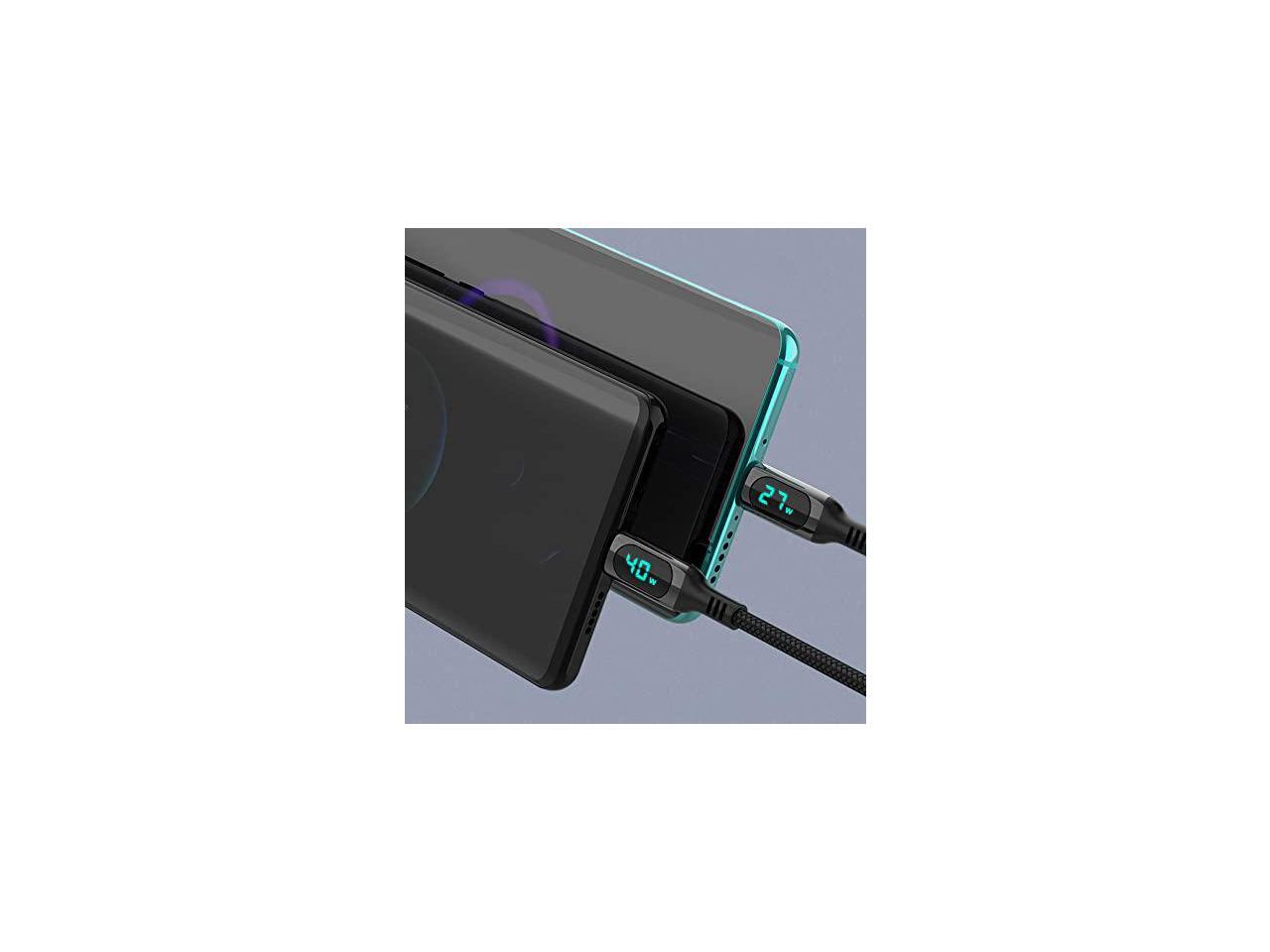 CHIPOFY USB C Cable LED Power Display E-Marker PD 100W 5A Fast Charging  6.6ft 480Mbps Data Transmission Type C Cable for MacBook Pro Samsung Galaxy  iPad and More (6.6) - Newegg.com