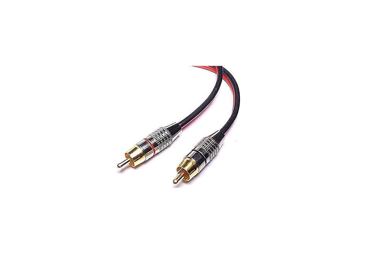 Speaker Cable Bare Wire to RCA Male Plug Adapter 2PCS RCA Connector to