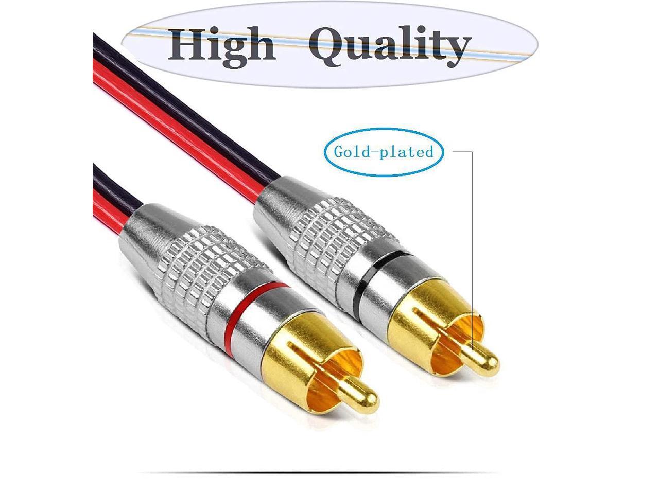 Speaker Cable Bare Wire To Rca Male Plug Adapter 2pcs Rca Connector To Speaker Wire Adapter