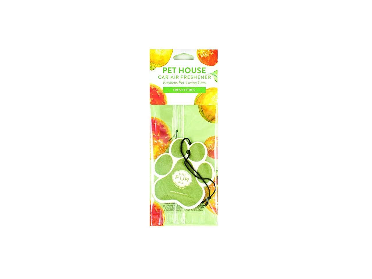 Pet House Car Air Freshener, Pack of 4 Fresh Citrus NonToxic Auto
