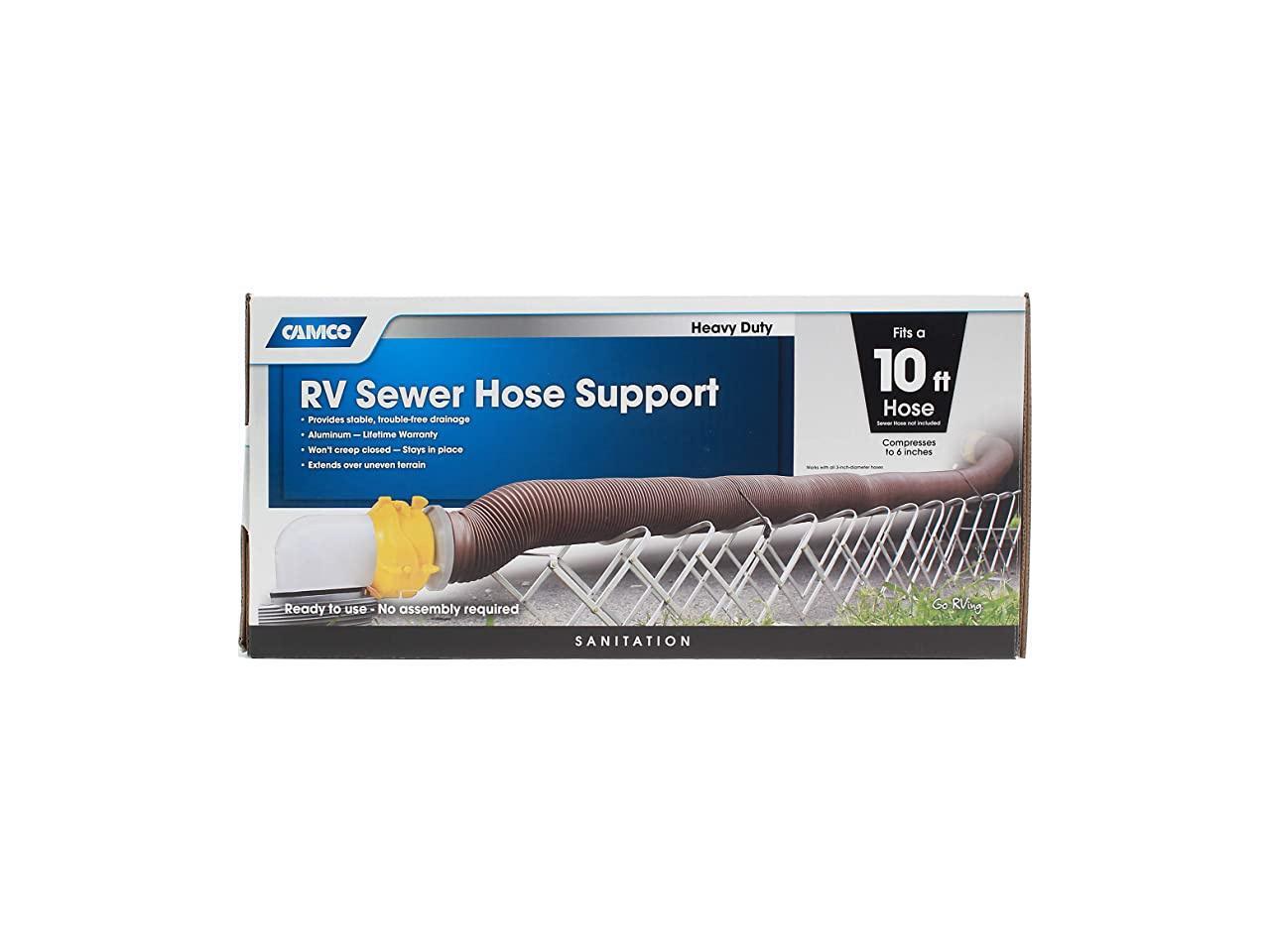 Aluminum Sewer Hose Support, Supports Sewer Hoses Up to 10', Includes