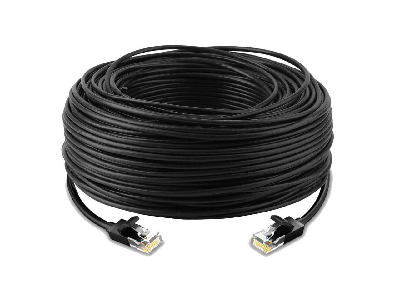 150FT Cat6 PoE IP Camera NVR Ethernet Cable Outdoor/Indoor RJ45 Jacks Cord Wire 