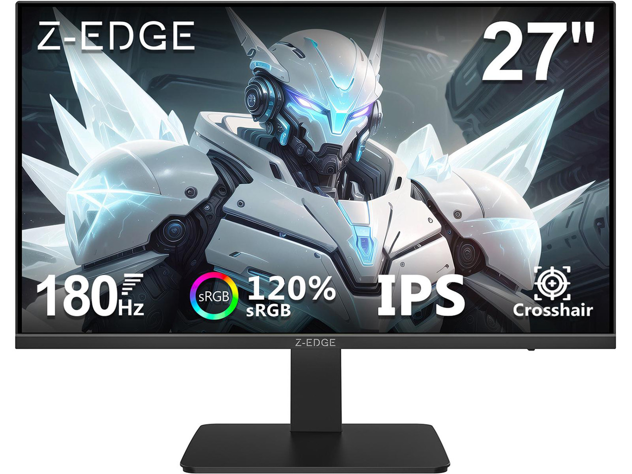 Z-EDGE 27" 1080P 180Hz 1ms Fast IPS Gaming Monitor, 120% sRGB, FreeSync Compatible, HDMI 2.0, DP 1.4, Supports 100x100mm Mount