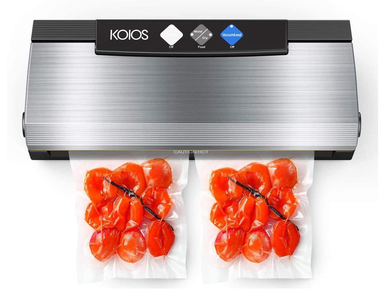 KOIOS Vacuum Sealer Machine, 80Kpa Automatic Food Sealer with Cutter