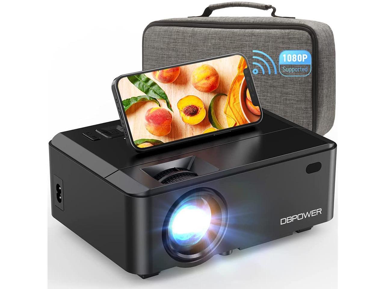 WiFi Mini Projector, DBPOWER 7000L HD Video Projector with Carrying