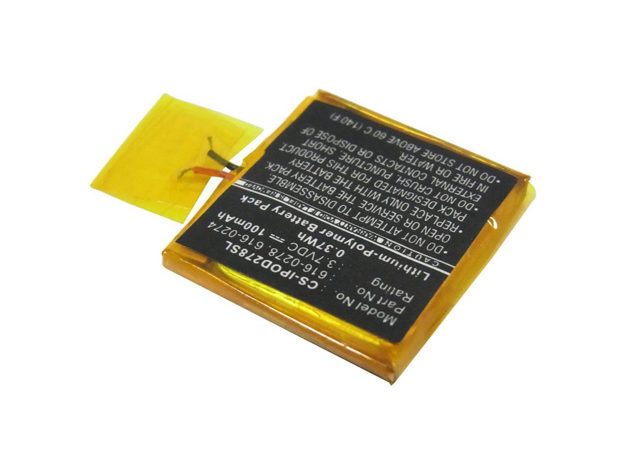 Battery Replacement for Apple iPOD Shuffle G3 iPOD Shuffle G2 1GB 616