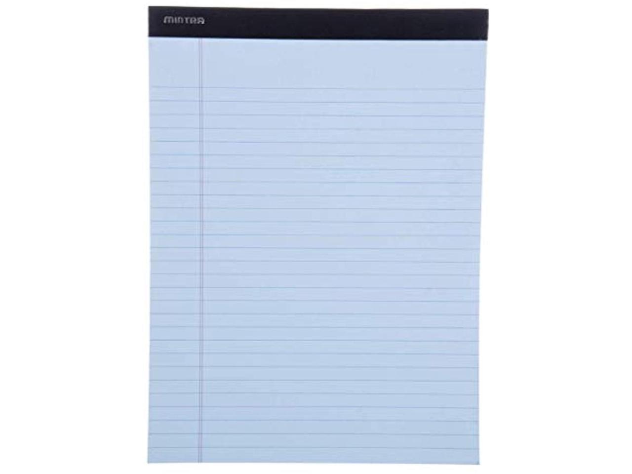 Micro perforated Writing Pad PREMIUM CANARY 6pk, 8.5in x 11in, NARROW RULED Mintra Office Legal Pads - Professional Office College - 50 Sheets per Notepad Notebook Paper for School 