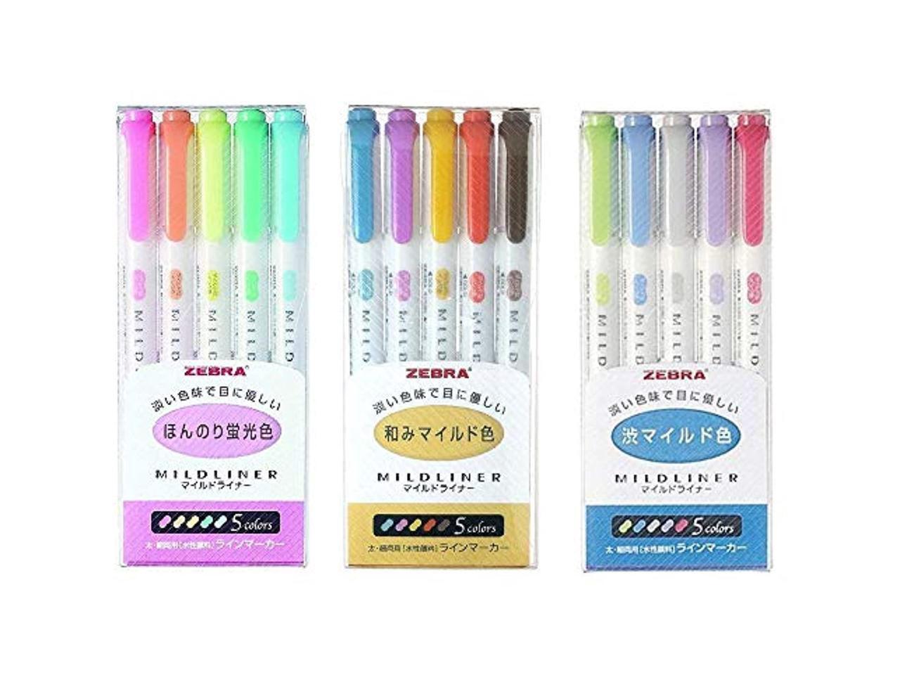 Mildliner DoubleSided Highlighter 15 Color Set, Fine / Bold, Mild