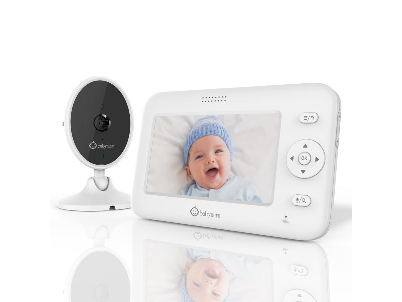 5 Lullabies 4.3 Baby Monitor with Night Vision 1800mAh High Capacity Zoom VOX Mode Babynurs Video Baby Monitor with Camera and Audio Auto Wake-up 1000ft Range Thermal Monitor Two-Way Talk 