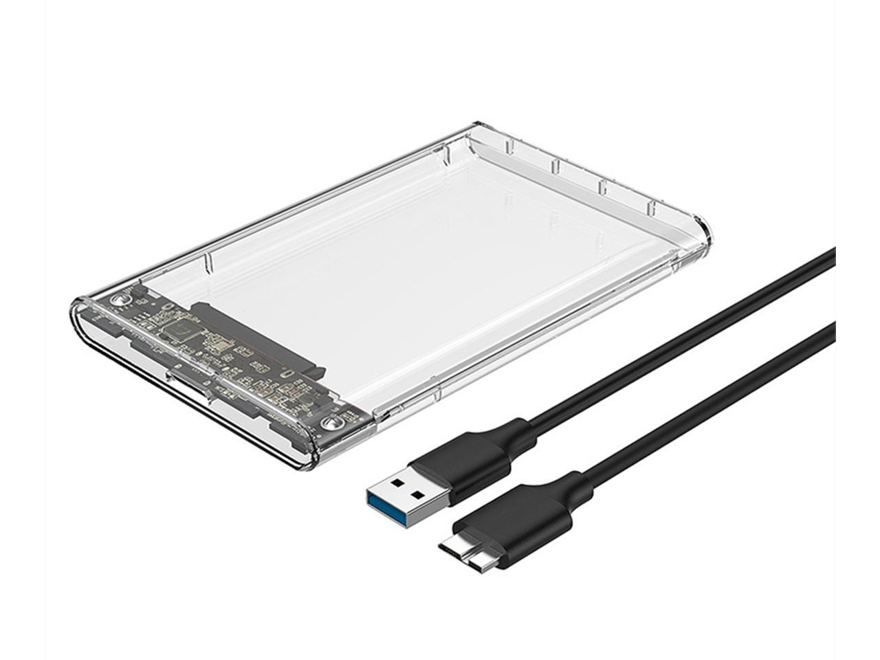 5Gbps Fast USB 3.0 External SATA 2.5" Hard Drive Enclosure HDD Box Case ToolFree 