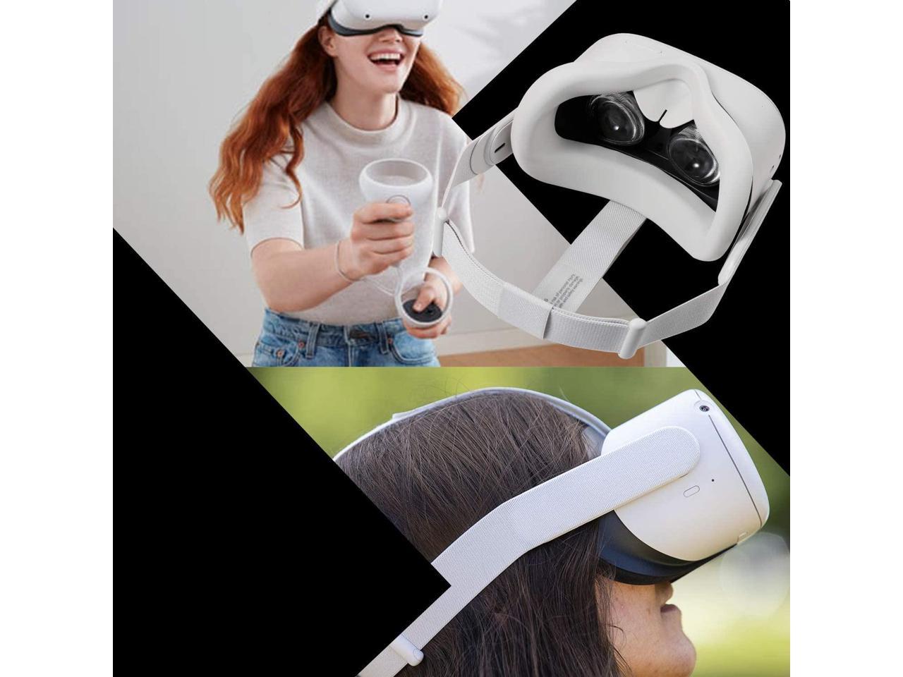 Topcovos Newest VR Silicone Interfacial Cover for Oculus Quest 2 Face Protect Skin Sweatproof Lightproof Anti-Leakage 