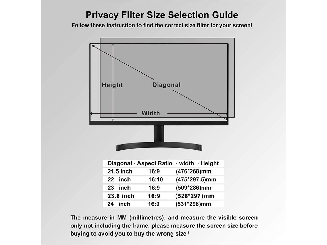 21.5 screen dimensions