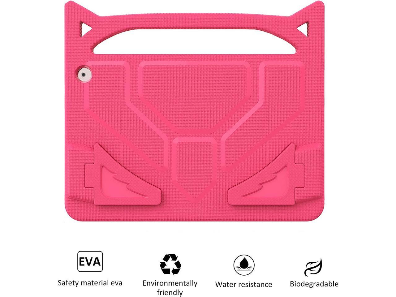 -SHREBORN Kids Friendly Shockproof Cover with Handle Stand for All-New  Kindle Fire HD 10 Plus & 10 Kids Pro Tablets-Pink 11th Generation, 2021 Release Fire HD 10 Tablet Case for Kids 