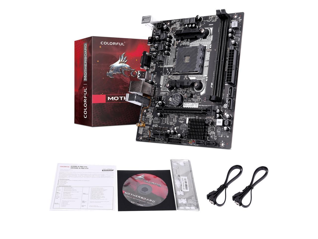 Colorful A320M-K PRO V14 Socket AM4/ AMD Ryzen Series CPUs/ DDR4/ SATA3 ...
