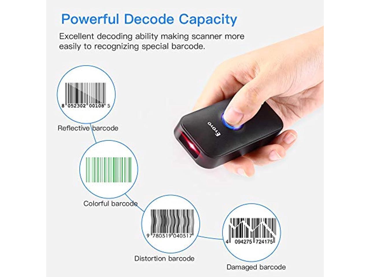 Eyoyo 3 in 1 2.4g Wireless Bluetooth USB Wired 1d Laser Barcode Scanner for Mac for sale online 