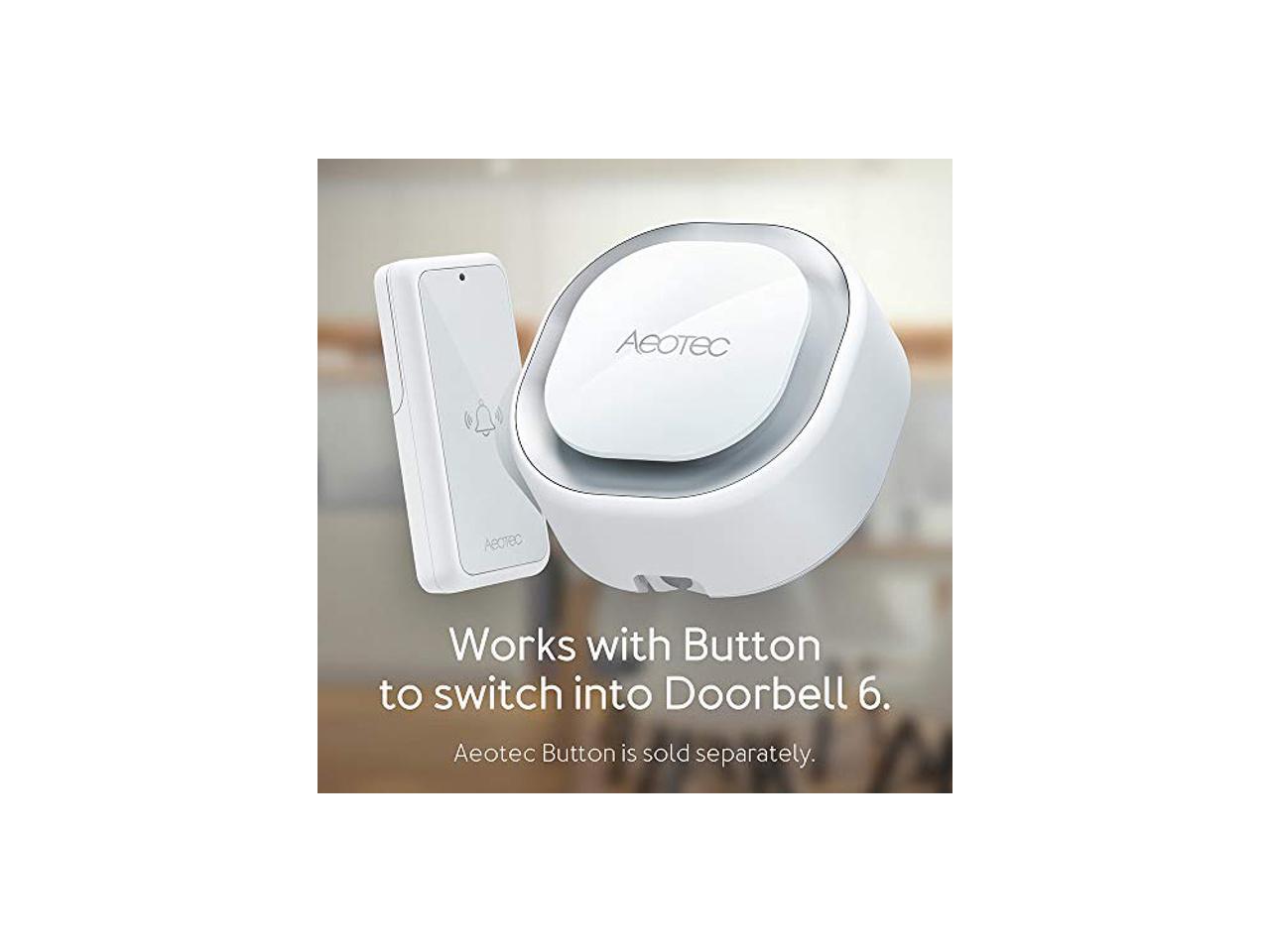 Aeotec Siren 6, ZWave Plus S2 Enabled Zwave Siren Safety Speaker, Wall