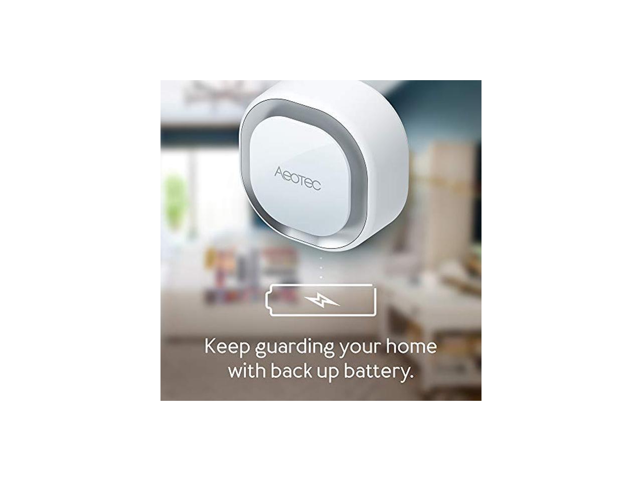 Aeotec Siren 6, ZWave Plus S2 Enabled Zwave Siren Safety Speaker, Wall