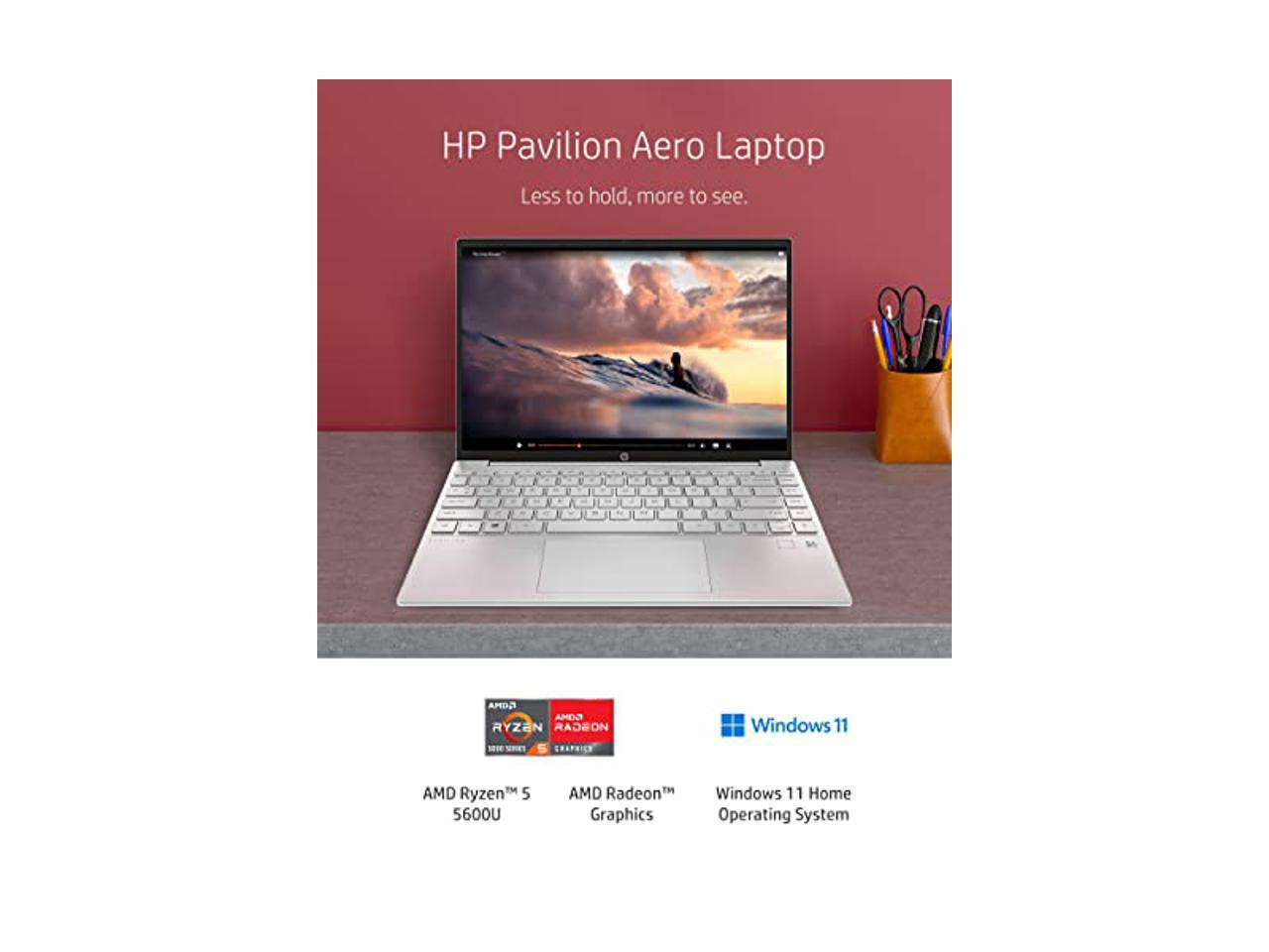 HP Pavilion 13 Laptop, AMD Ryzen 5 5600U, 8 GB RAM, 512 GB SSD, 13 