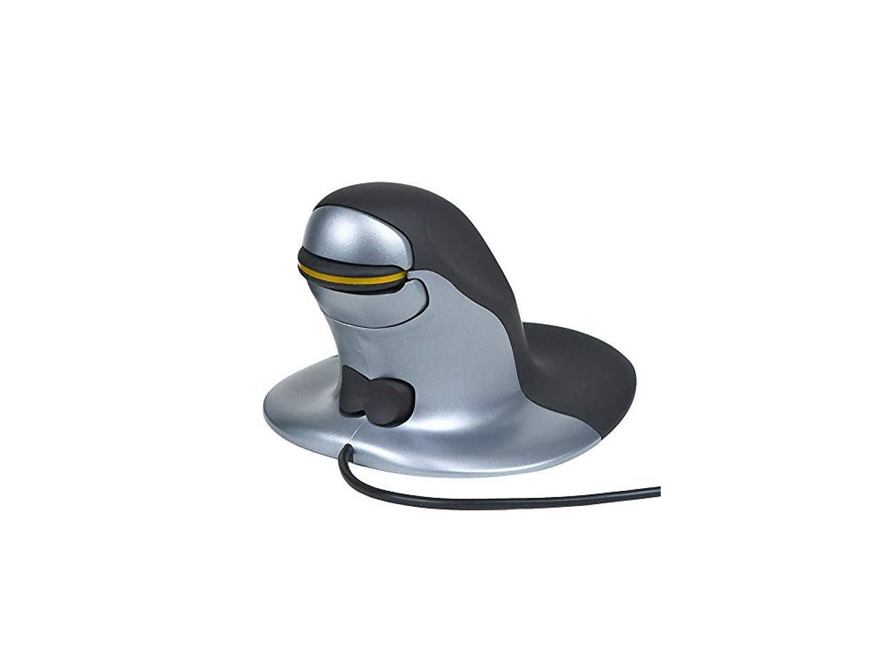 Posturite Penguin Ambidextrous Wired Ergonomic Mouse USB 