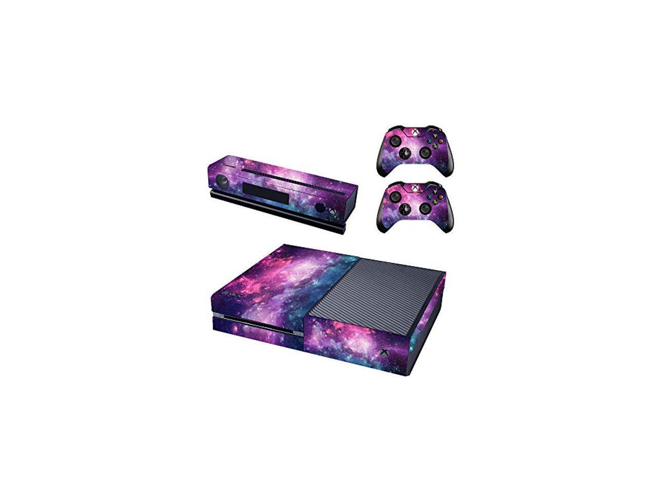 FOTTCZ Xbox One Skin Whole Body Vinyl Sticker Decal Cover for Microsoft Xbox One Console and Two Controller Nebular 