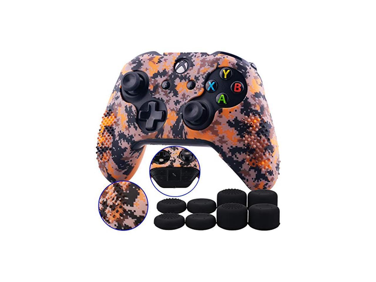 Xbox One Elite 9CDeer 1 x Protective Customize Transfer Print Silicone Cover Skin colour paint 6 Thumb Grips Analog Caps for Controller Compatible with Official Stereo Headset Adapter 