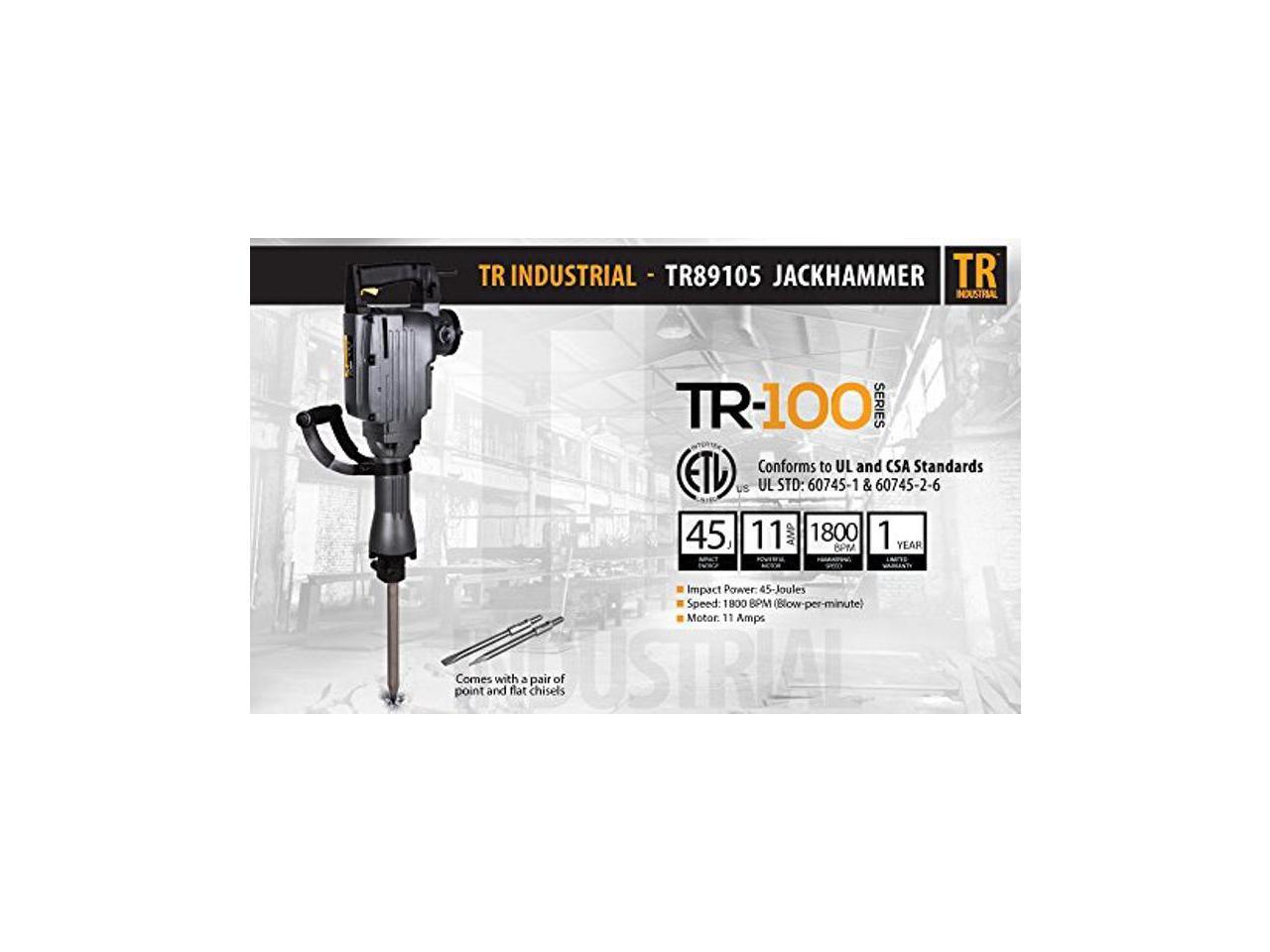 TR Industrial TR89101 Point and Flat Concrete Chisels for Electric Demolition for sale online 