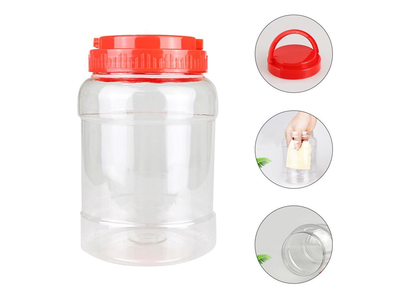 4pcs Clear Tea Sealed Containers Home Plastic Storage Jars Food Cans 1000ml Newegg Com