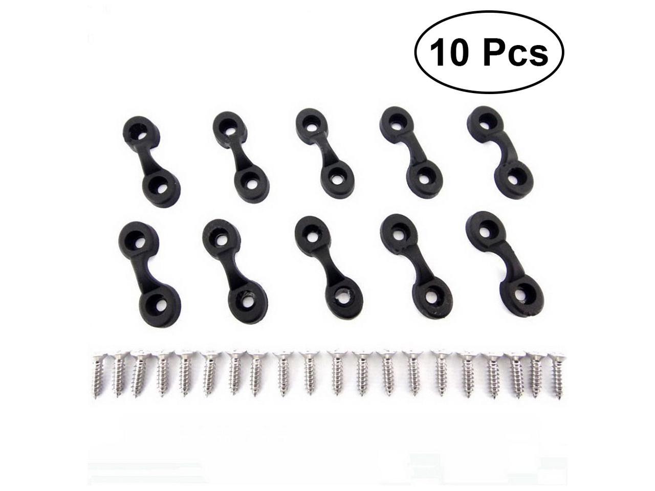 10PCS Kayak Oval D-Ring with Screw Kit Deck Loop Mounting Tie Down Canoe Boat 