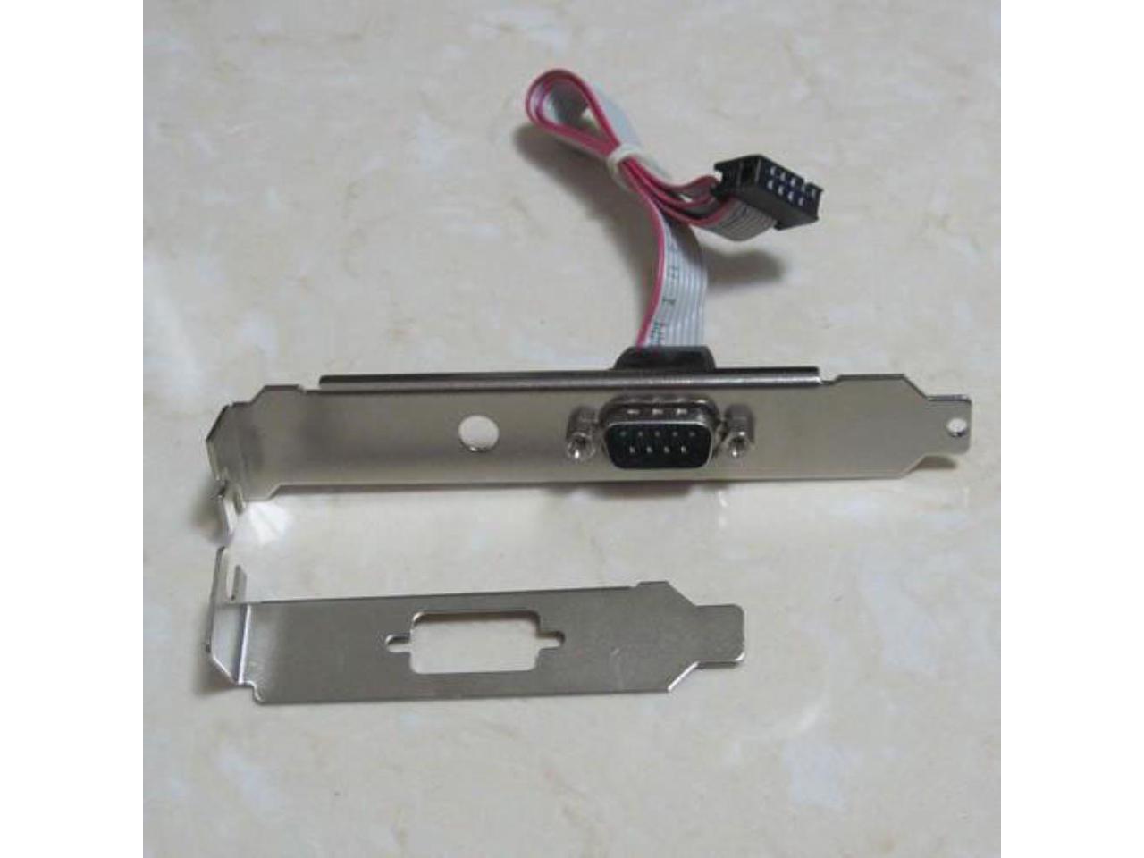 normal bracket serial DB9 RS232 9pin com port host case cableOJ 1x low profile 