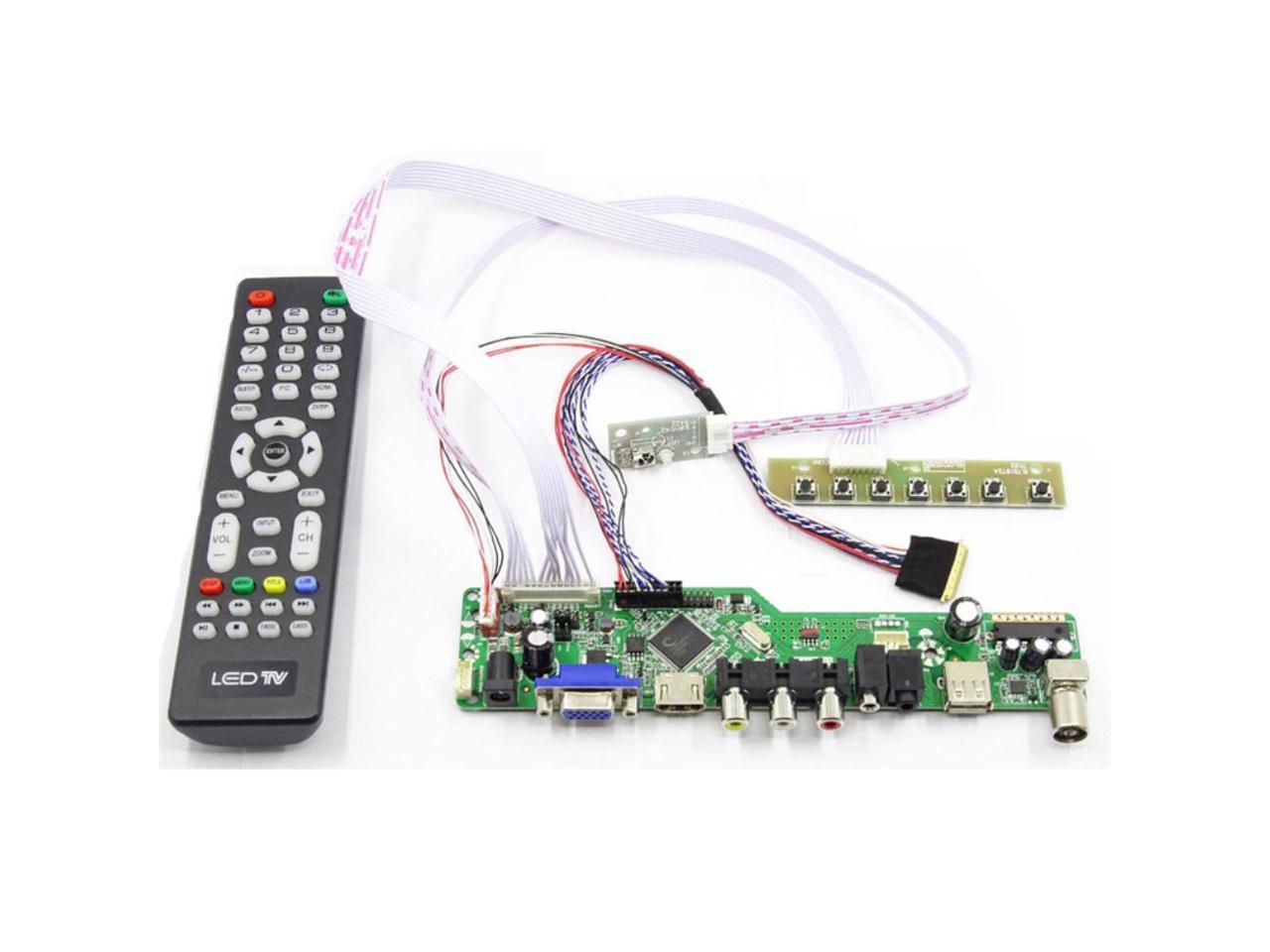 HDMI+VGA+DVI+Audio for N156B3-L0B LP156WH1-TLA3 1366x768 15.6" Controller Board 